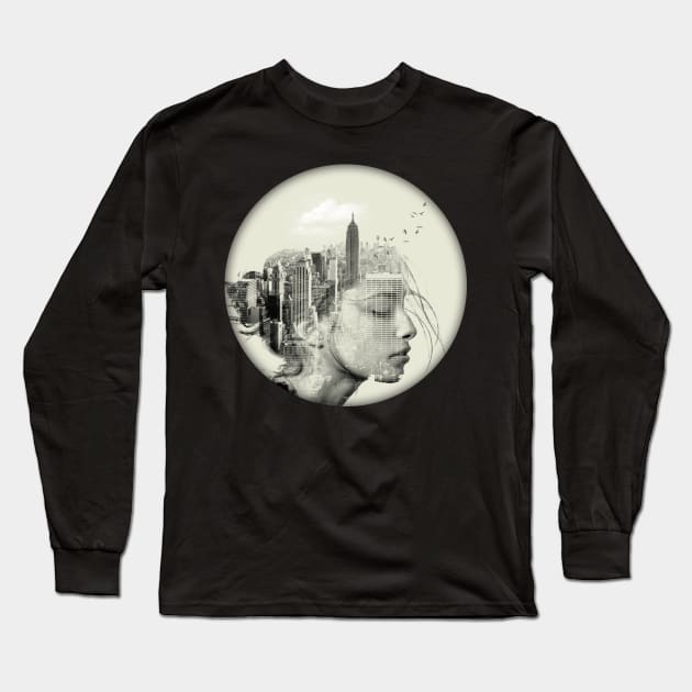 New York City Dreaming 2 Long Sleeve T-Shirt by Vin Zzep